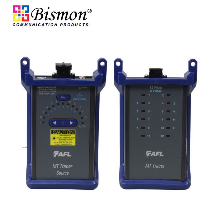 MTP Tracer kit 8-12-Fiber MT Tracer Source, MT Tracer Display, and carry case